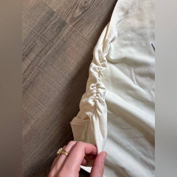 Anthropologie Reformation Lindy Knit Cinched Mock Neck Tank Top White S NWT - Picture 6 of 11